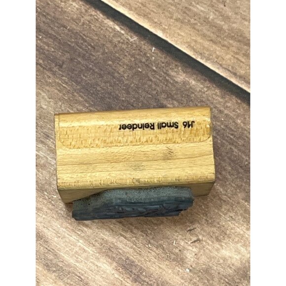 HTF 1989 FUN STAMPS STAMPENDOUS J16 SMALL REINDEER WOOD MOUNTED RUBBER STAMP - Picture 4 of 6